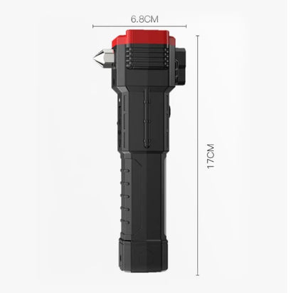 All-in-One Rechargeable LED Flashlight with Ultra-Bright Torch, Power Bank, Magnetic Base and Emergency Safety Hammer