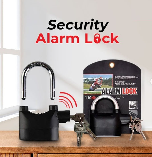 Alarm Lock - Anti-Theft Security Padlock with 110dB Siren for Home, Office, and Vehicles