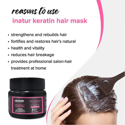 Ultra Repairing Hair Mask with Keratin for Damaged and Stressed Hair (Pack of 2)