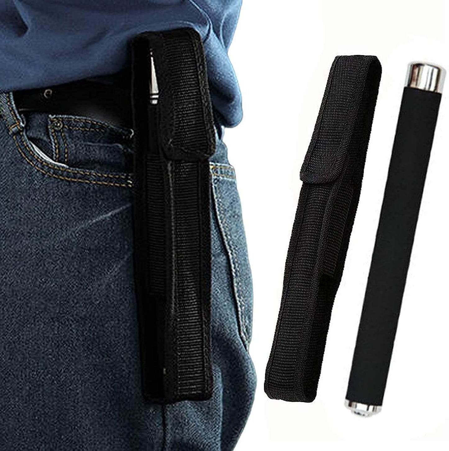 Self Defence Tactical Rod/Stick (Heavy Metal and Extendable) With Nylon Bag Cover For Men & Women