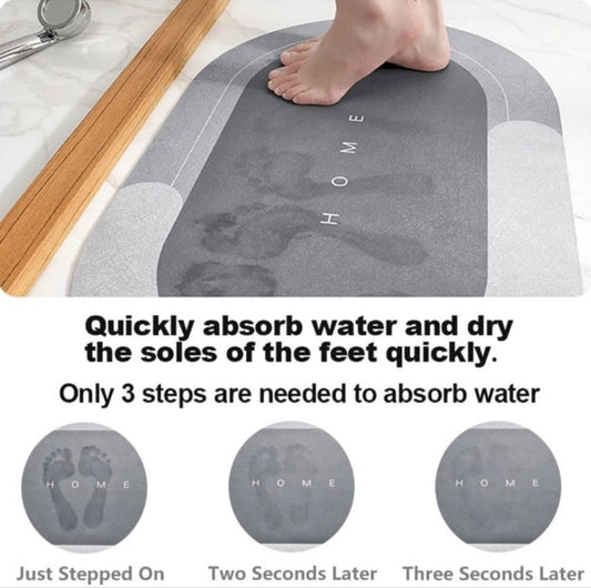 Water Absorbent Anti-Slip Bathroom Mat (40 x 60 cm) - 2 SET